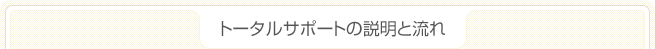 トータルサポートの説明と流れ